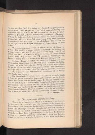 33. Die geographische Lehrmittelsammlung.