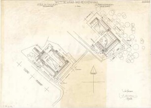 Gsaenger, Gustav; Bad Reichenhall (Bayern), Rinckstr.; Städt. Altersheim und Alterswohnheim - Wettbewerbsplan (Grundrisse EG)