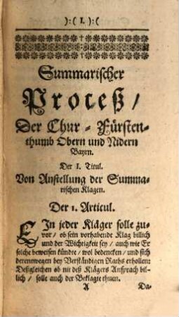 Compendivm Electoralis Jvris Bavarici, Daß ist: Ein kurtze Verfassung der Landtrecht, Gerichts Malefitz, vnd anderer Ordnungen, der Chur-Fürstenthumb Obern vnd Nidern Bayrn