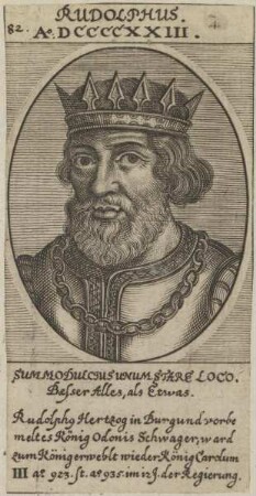 Bildnis von Rudolphus, König von Frankreich