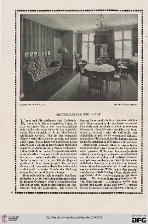 Materialismus und Kunst