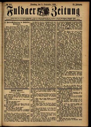 Ausgabe vom Dienstag, den 05. September 1893.