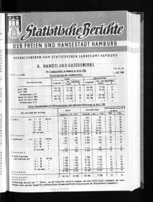 Der Fremdenverkehr in Hamburg im April 1966 : Lfd. Nr. 40