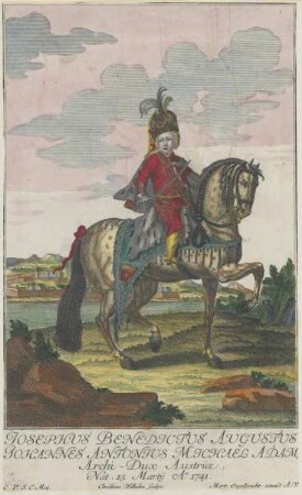 Bildnis des Josephus Benedictus Augustus Johannes Antonius Michael Adam Austriae