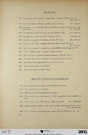 Beleuchtungskörper (Nr. 1432-1438)