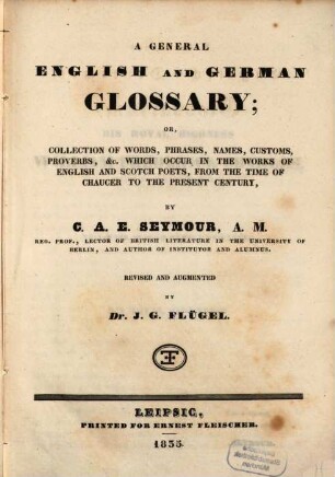 A general english and german glossary