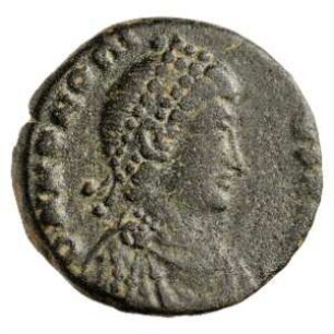 Münze, Aes 4, 395 - 401 n. Chr.