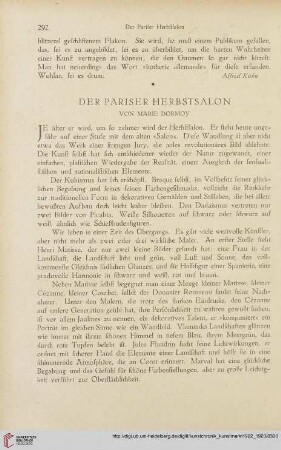 Neue Folge 34 = Jahrgang 58: Der Pariser Herbstsalon