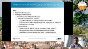 OSM in der Ausbildung zur Geomatikerin/zum Geomatiker am Bundesamt für Kartographie und Geodäsie (BKG)