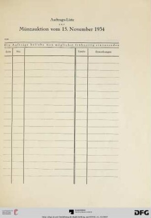 Auftrags-Liste