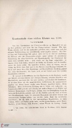 5: Kunstzustände eines reichen Klosters um 1700