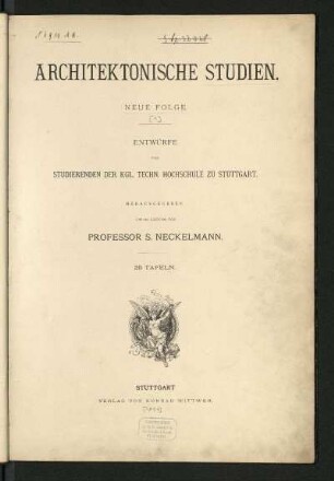 1897: Architektonische Studien