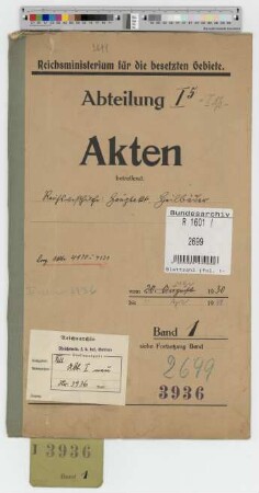 Reichswesthilfe: Hauptakte Heilbäder