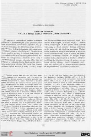 27: "Cibus oculorum" : Uwagi o teorii dzieła sztuki w "Libri Carolini"