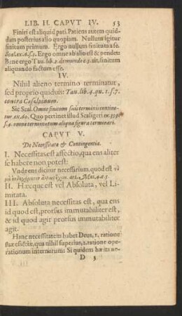Caput V. De Necessitate Et Contingentia.