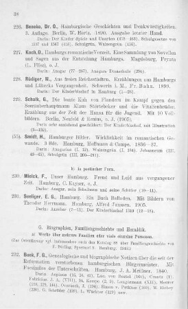 G. Biographien, Familiengeschichte und Heraldik.