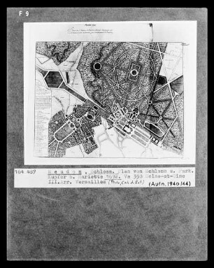 Meudon, Plan von Schloss und Park