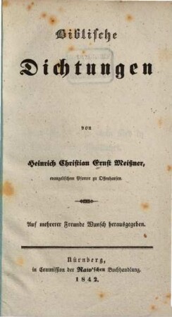 Biblische Dichtungen