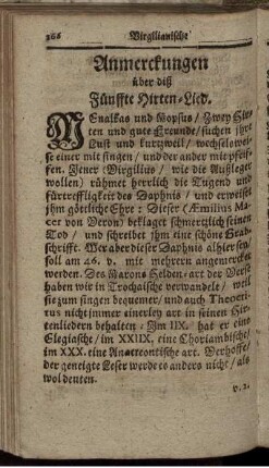 Anmerckungen über diß Fünffte Hirten-Lied