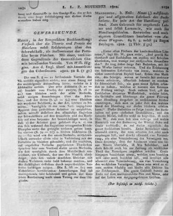 Magdeburg, b. Keil: Neues(,) vollständiges und allgemeines Lehrbuch des Buchhaltens, für jede Art der Handlung passend. Zum Gebrauch für angehende Lehrer und selbst Lernende, wie auch für Handlungsschulen. Entworfen und nach eigenen Grundsätzen bearbeitet von Andreas Wagner. 64 S. 4. nebst 32 Bogen Beylagen. 1802.
