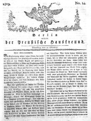 No. 84., 17. Oktober 1809