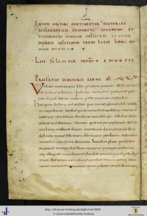 [1v - 239v und hinterer Spiegel] Epiphanius-Cassiodor: Historia ecclesiastica tripartita.