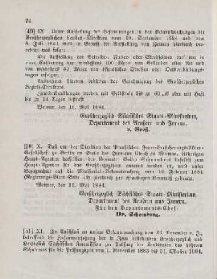 51. Ministerial-Bekanntmachung, die Zusammensetzung der Prüfungs-Kommission für Kandidaten des höheren Schulamts betreffend