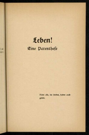 59-74, Leben!