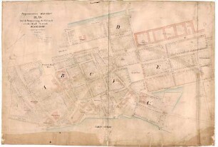Bürgermeisterei Düsseldorf Plan über die Nummerierung der Gebäude von der Stadt Gemeinde Düsseldorf