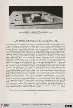 Das Münchener Kriegerdenkmal