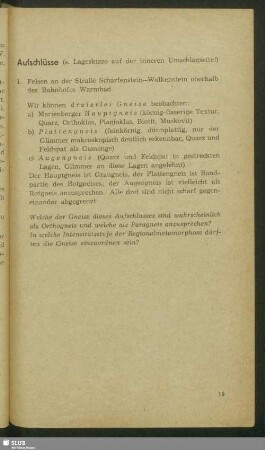 Aufschlüsse