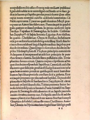 Libellus de Lapidibus preciosis nuper editus
