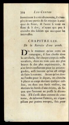 Chapitre LXV. De la Retraite d'une armée