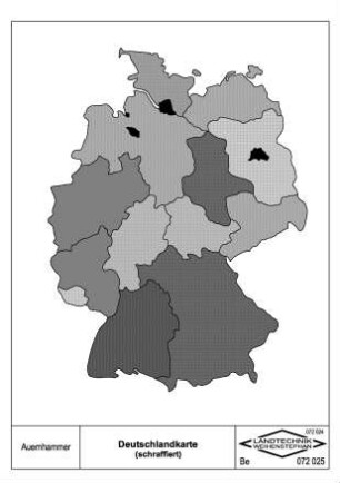 Deutschlandkarte (schraffiert)