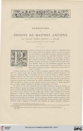 7: Exposition de dessins de maîtres anciens au Palais Poldi Pezzoli, à Milan pendant le printemps et l'été de 1881, [4]