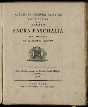 5: Anecdota quaedam ad historiam Concilii Tridentini pertinentia. Nr. V