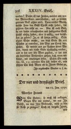Der vier und dreyßigste Brief