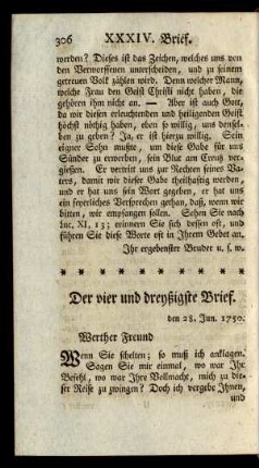 Der vier und dreyßigste Brief