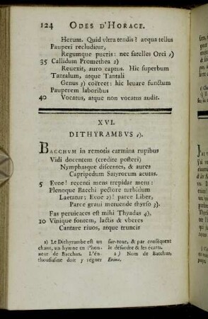 XVI. Dithyrambus = XVI. Dithyrambe