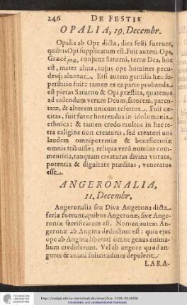 Opalia, 19. Decembr.