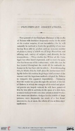 Preliminary observations
