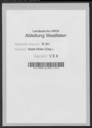Berning c(ontr)a ahlen. weltlich hofgericht.
