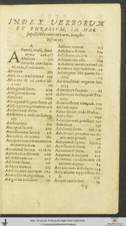 Index Verborum Et Phrasium
