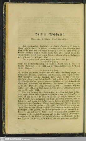 Dritter Abschnitt. Staatsrechtliche Verhältnisse