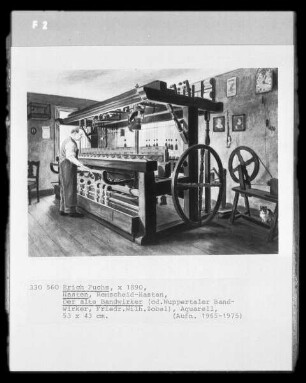Der alte Bandwirker (oder Wuppertaler Bandwirker, Friedrich Wilhelm Zobel; Hasten, Kreis Remscheid-Hasten)