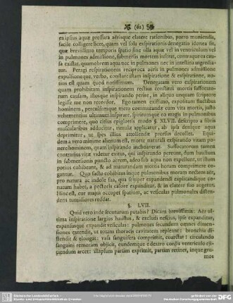 §. LVII. Qui effectus sint aeris ultima inspiratione hausti, ordine exponitur