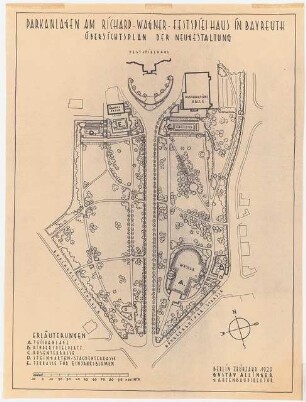 Gartenanlage Richard-Wagner-Festspielhaus, Bayreuth: Lageplan