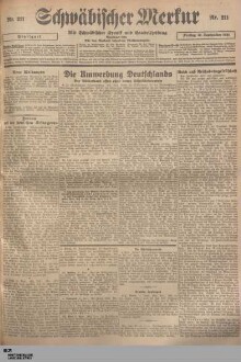 Schwäbischer Merkur : mit Schwäbischer Kronik und Handelszeitung : Süddeutsche Zeitung