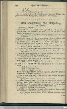 Vom Buchstabiren oder Abtheilung der Wörter