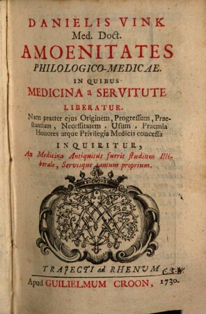 Amoenitates philologico-medicae
